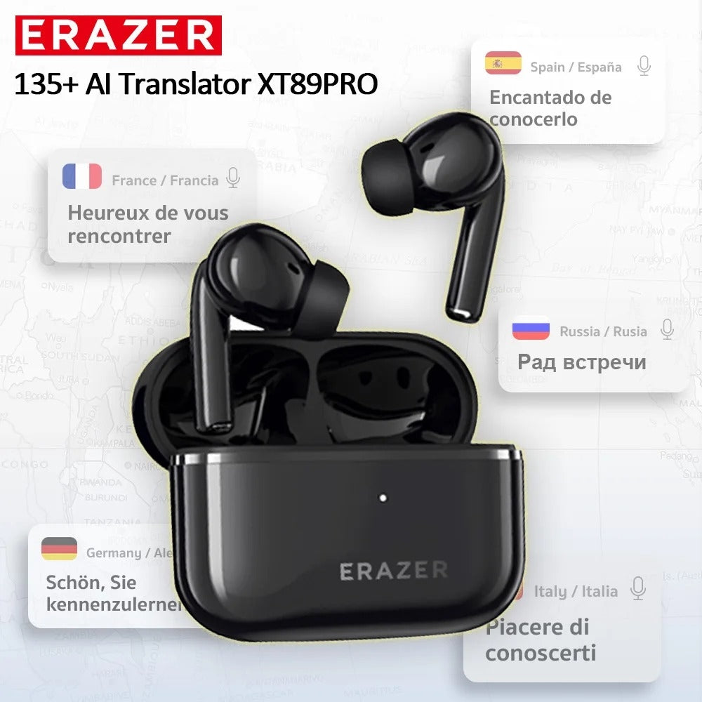 Lenovo ERAZER XT89 PRO – Écouteurs Bluetooth 5.4 avec Traduction  IA & Mode Gaming