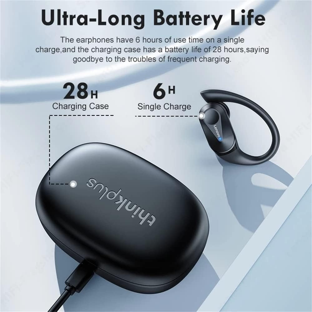 Lenovo ThinkPlus LP75 – Écouteurs Bluetooth 5.3 Sport avec Écran LED