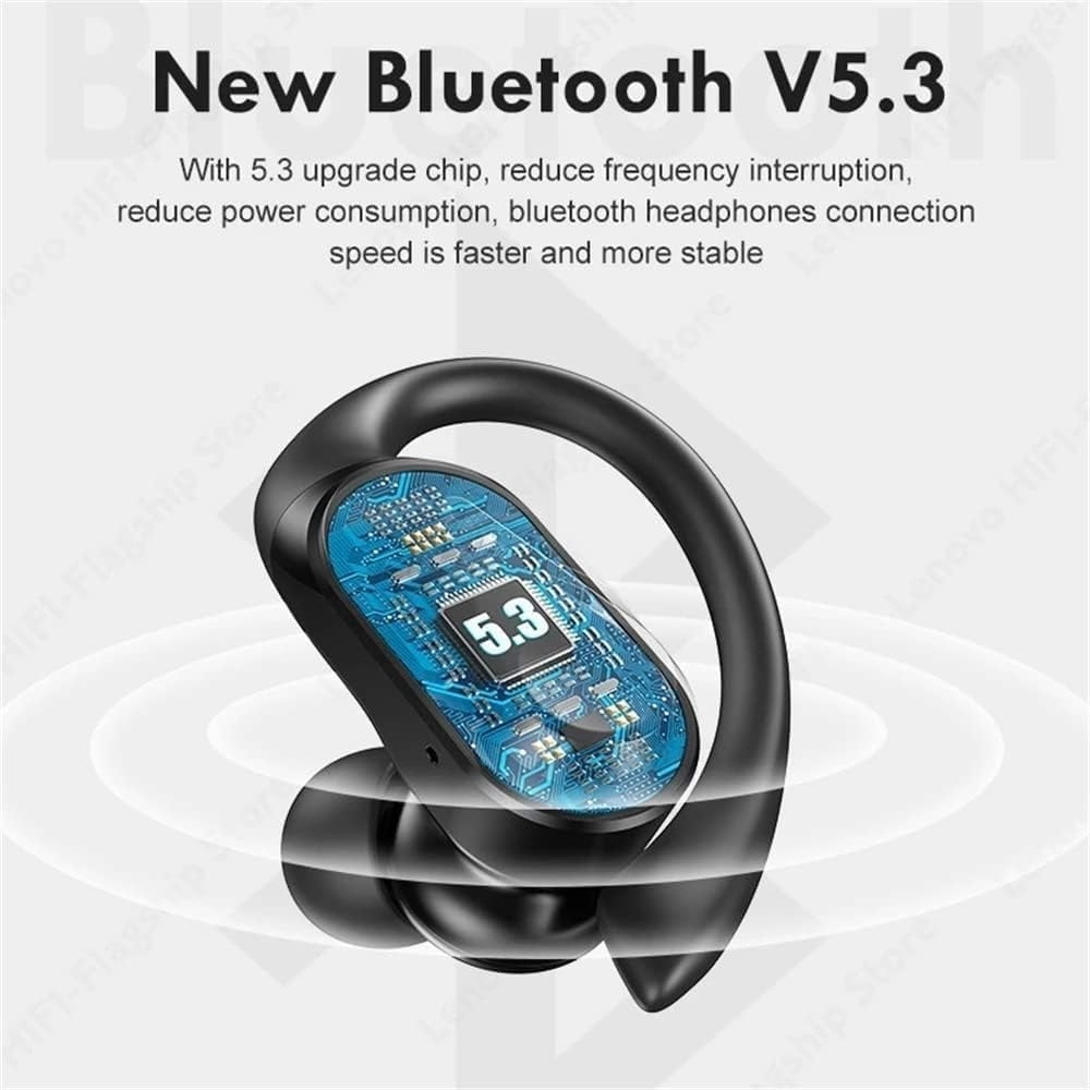 Lenovo ThinkPlus LP75 – Écouteurs Bluetooth 5.3 Sport avec Écran LED
