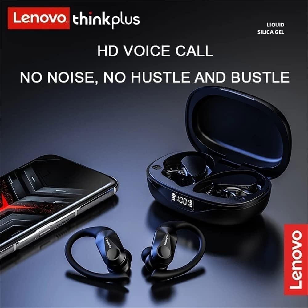 Lenovo ThinkPlus LP75 – Écouteurs Bluetooth 5.3 Sport avec Écran LED