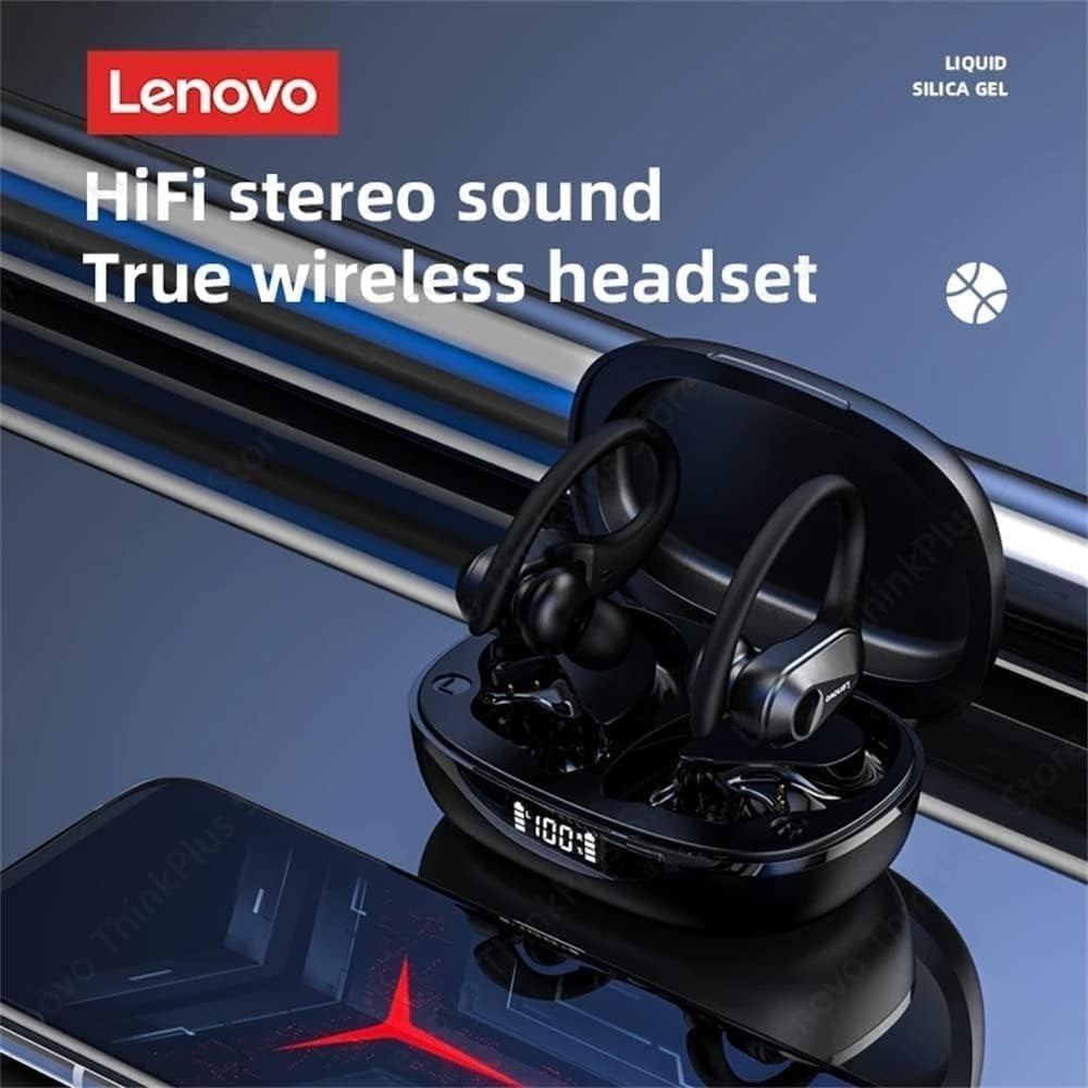 Lenovo ThinkPlus LP75 – Écouteurs Bluetooth 5.3 Sport avec Écran LED
