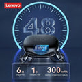 Lenovo ThinkPlus LP75 – Écouteurs Bluetooth 5.3 Sport avec Écran LED
