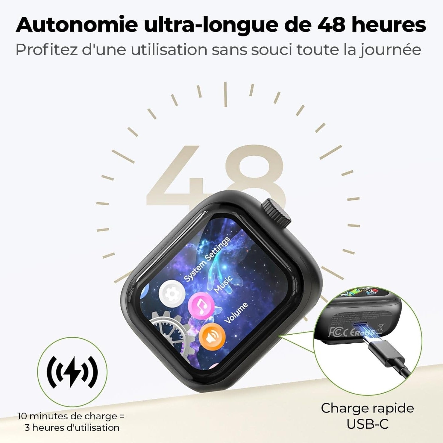 HTC NE40 – Écouteurs Bluetooth 6.0 avec Traduction IA, Écran LED & Réduction de Bruit