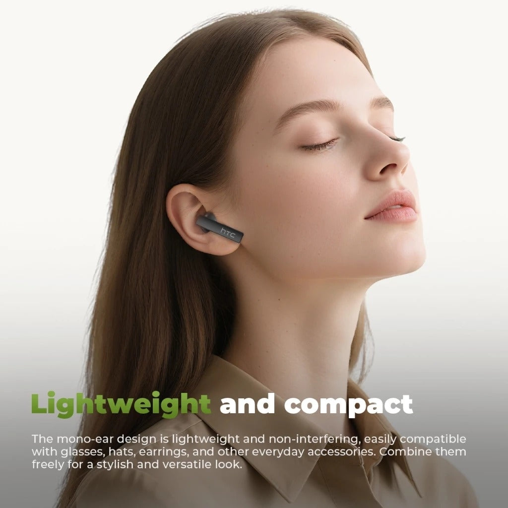 HTC NE40 – Écouteurs Bluetooth 6.0 avec Traduction IA, Écran LED & Réduction de Bruit
