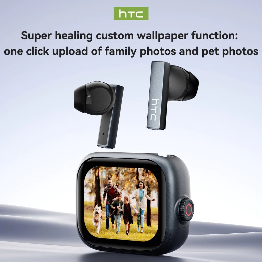 HTC NE40 – Écouteurs Bluetooth 6.0 avec Traduction IA, Écran LED & Réduction de Bruit