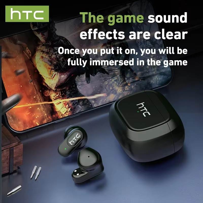 HTC NE51 – Écouteurs Bluetooth 6.0 avec Traduction IA 135+ Langues