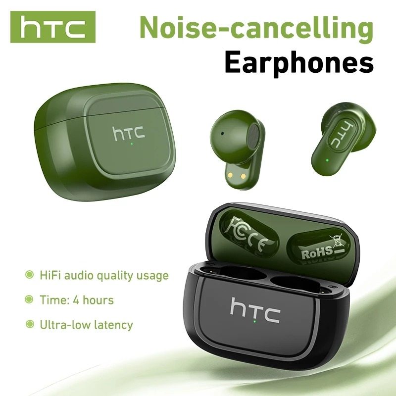 HTC NE51 – Écouteurs Bluetooth 6.0 avec Traduction IA 135+ Langues