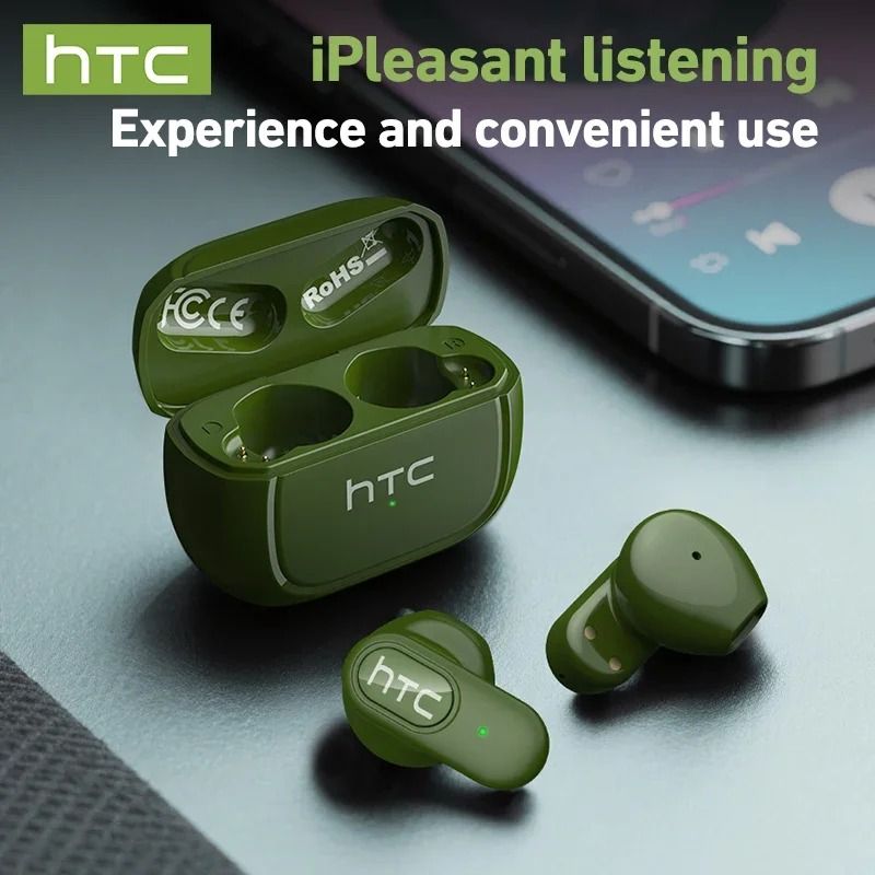 HTC NE51 – Écouteurs Bluetooth 6.0 avec Traduction IA 135+ Langues