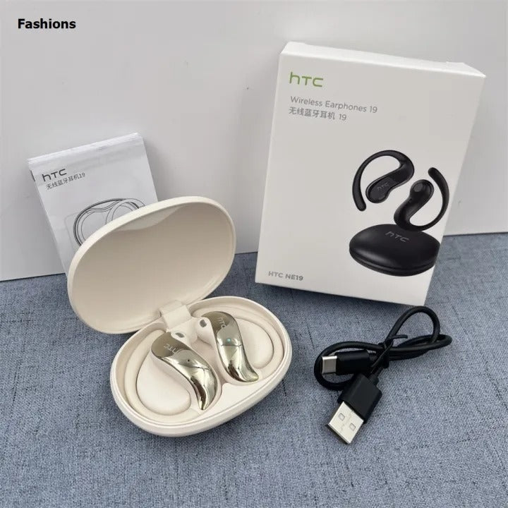 HTC NE19 – Écouteurs Bluetooth 6.0 avec Traduction IA 135 Langues