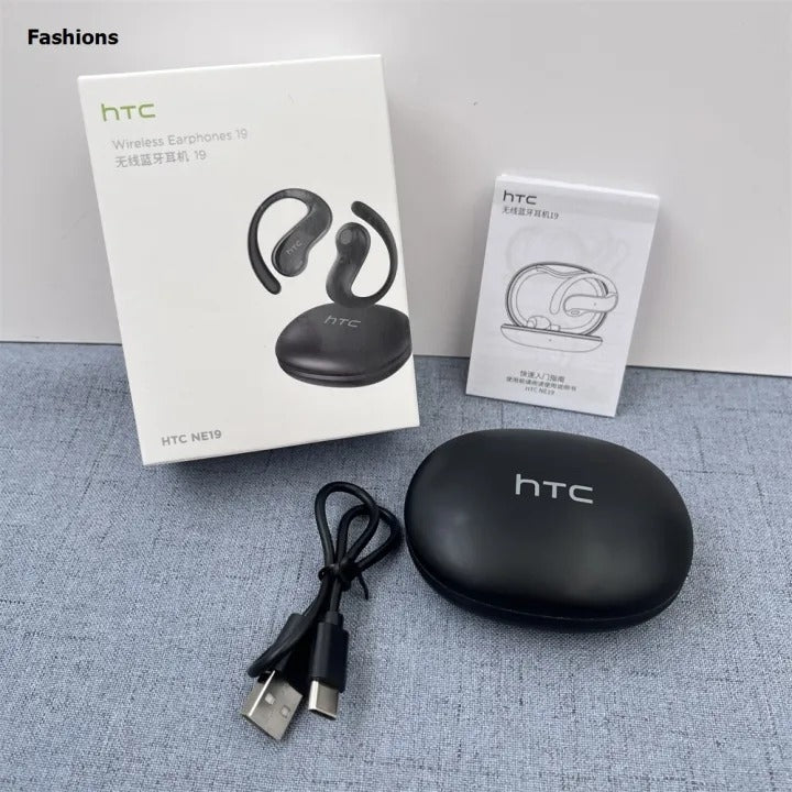 HTC NE19 – Écouteurs Bluetooth 6.0 avec Traduction IA 135 Langues