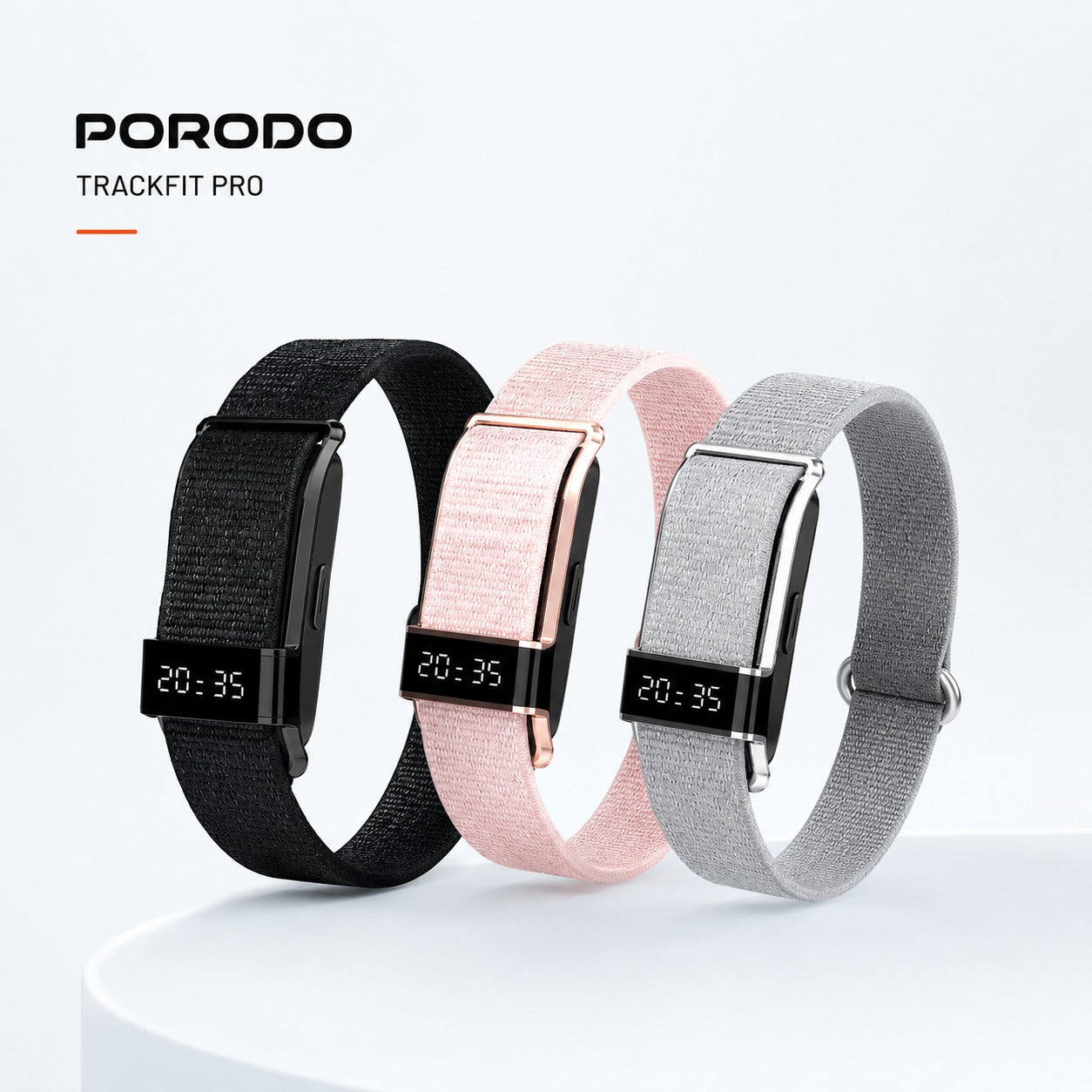 PORODO TRACKFIT PRO – Bracelet Connecté Bluetooth 5.2 IP68 avec Autonomie 10 Jours
