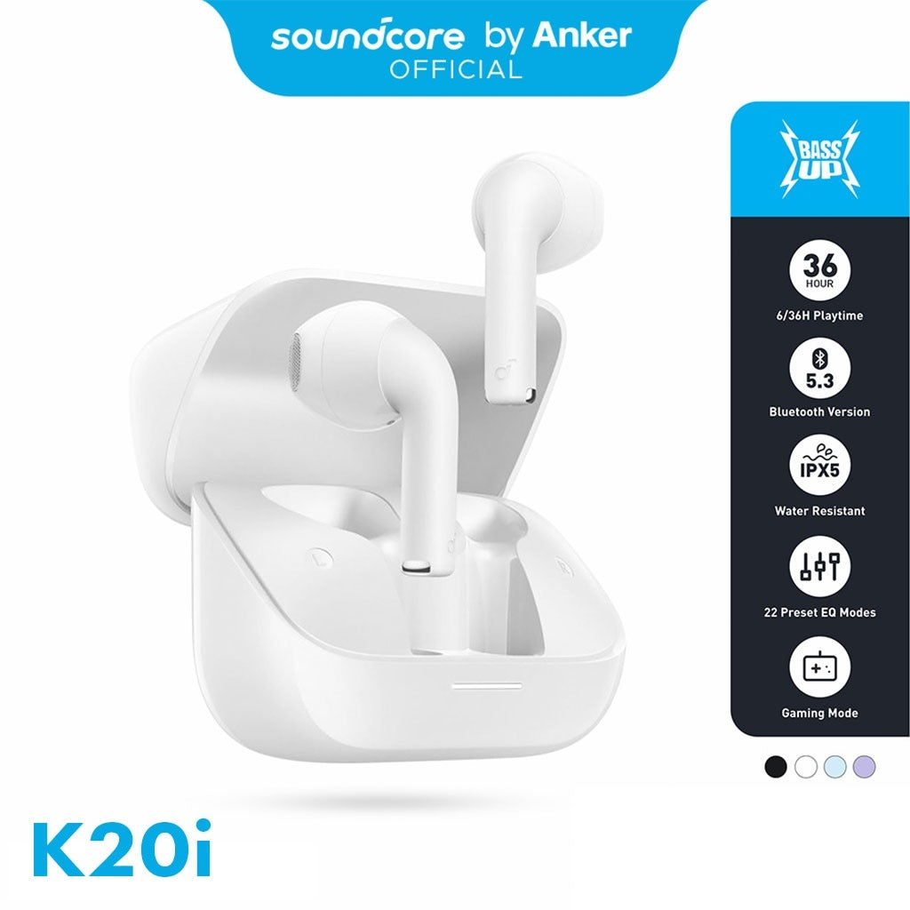Anker Soundcore K20i Original – Écouteurs Bluetooth 5.3 HD , ENC IA & 36H d’Autonomie
