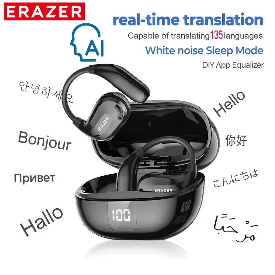 Lenovo ERAZER XT66 PRO – Écouteurs Bluetooth 5.4 avec Traduction IA Instantanée et Écran LED