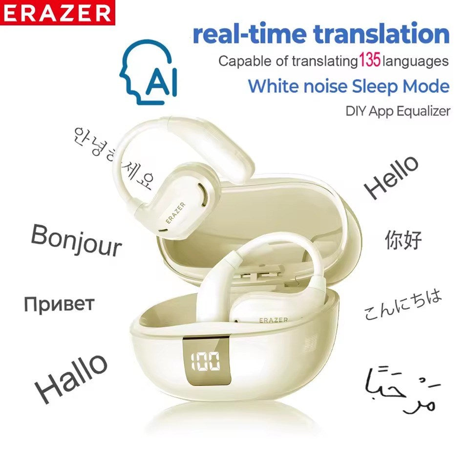 Lenovo ERAZER XT66 PRO – Écouteurs Bluetooth 5.4 avec Traduction IA Instantanée et Écran LED