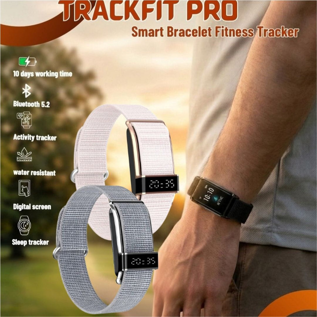 PORODO TRACKFIT PRO – Bracelet Connecté Bluetooth 5.2 IP68 avec Autonomie 10 Jours