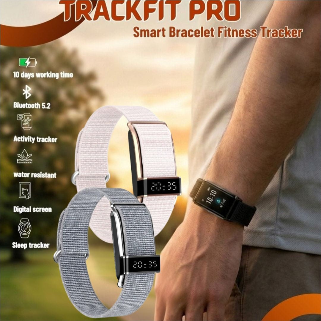 PORODO TRACKFIT PRO – Bracelet Connecté Bluetooth 5.2 IP68 avec Autonomie 10 Jours