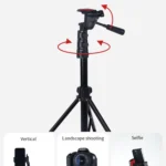 Jmary KP-2206 – Trépied Multifonctionnel Réglable et Portable pour Appareils Photo & Téléphones