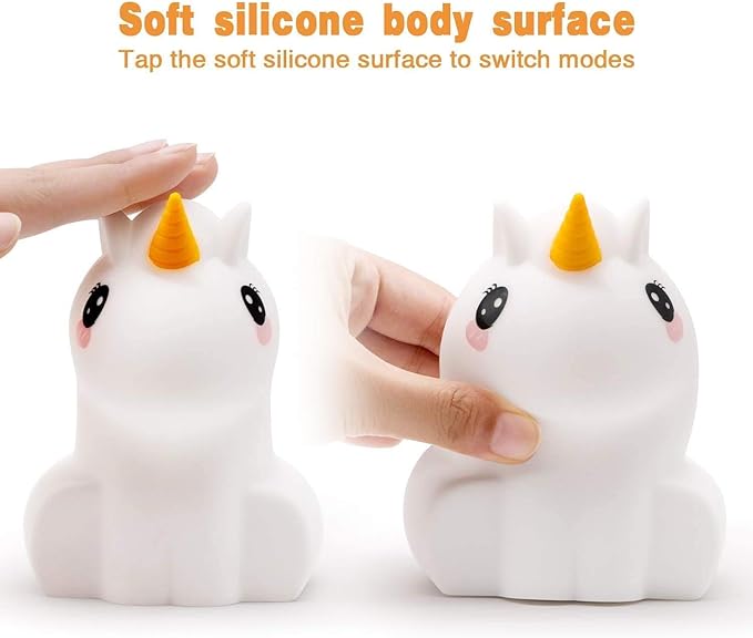 Veilleuse Licorne LS-10B – Lampe de Chevet Enfant à 9 Couleurs RGB en Silicone Doux Veilleuse Licorne LS-10B – Lampe de Chevet Enfant à 9 Couleurs RGB en Silicone Doux – Image 9