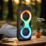 MS-3628BT – Baffle Portable Bluetooth avec Lumières LED & Double Haut-Parleur 4