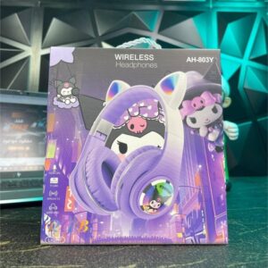 Kuromi AH-803Y – Casque Bluetooth pour enfant Design Sanrio