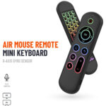 M5 Smart Air Mouse & Mini Clavier Sans Fil Rétroéclairé avec Télécommande Vocale – Contrôle Universel pour Smart TV & Android Box